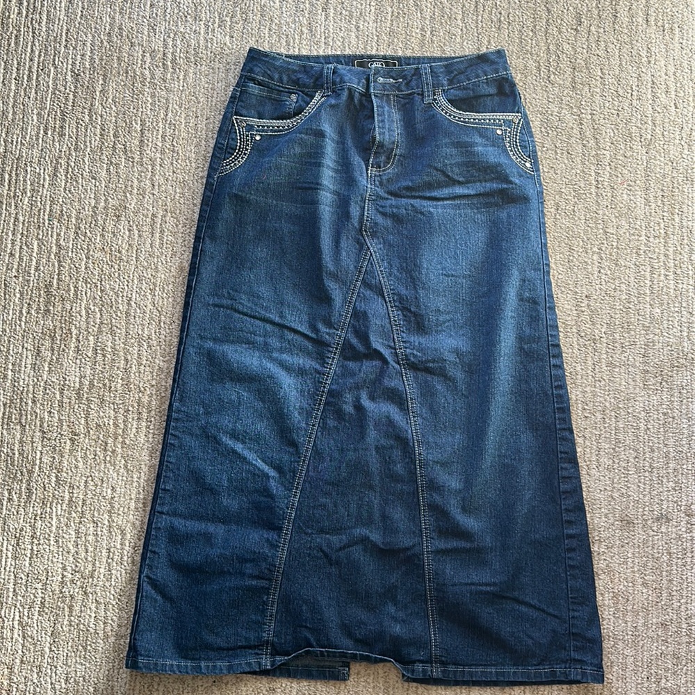 Cato denim maxi skirt